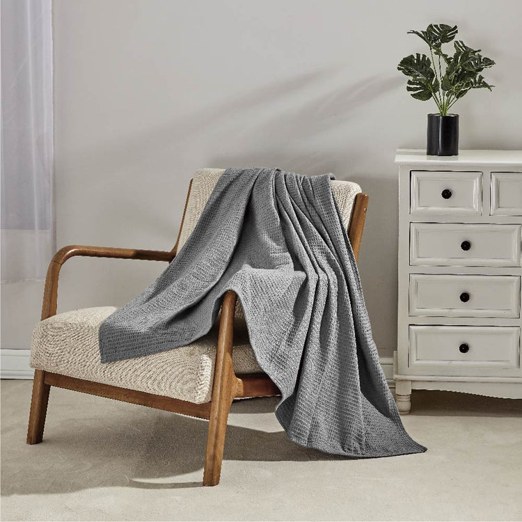 Aussino 100% Cotton Waffle Weave Thermal Blanket - Aussino Malaysia